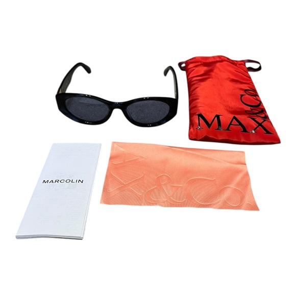 Max & Co Blue Tortoise Shell Rounded Cat Eye Sun Glasses - Picture 5 of 6